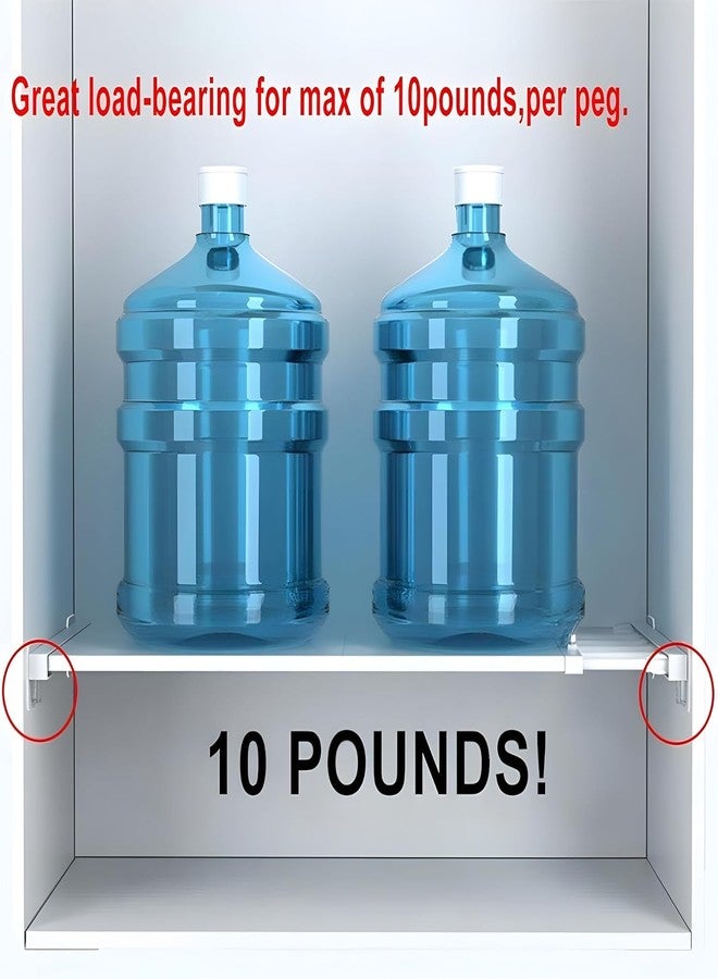 Boniry Shelf Support Pegs - Innovative Punch-Free Plastic Brackets for Cabinet and Closet Shelves, Self-Adhesive Clips for Kitchen, Furniture, and Bookshelves (2) - Image 5